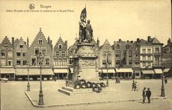 VINTAGE POSTCARD Bruges Rules Breydel and of Coninck and houses of large places