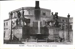 CPA Roma Plazza del Quirinale Fontana e Colossi