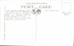 VINTAGE POSTCARD The Seaforth Highlanders Officer and Sergeant Militaria