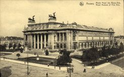 Museo real de Amberes de la POSTAL de la VENDIMIA de artes hermosos