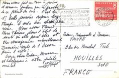 VINTAGE POSTCARD Geneva Quay and jet D water