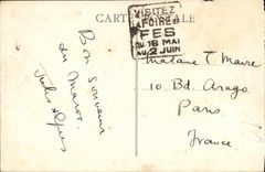 VINTAGE POSTCARD Ouezzan Street of the Carpenters