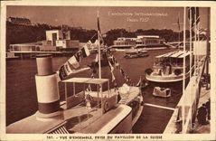 CPA Vue D Ensemble Prise Du Pavillon De La Suisse Paris Exposition internationale 1937