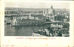 VINTAGE POSTCARD Venezia Panorama Preso dal Bell tower S Marco