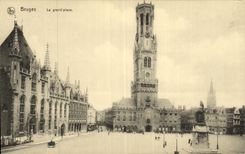 VINTAGE POSTCARD Bruges the Large one Places