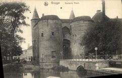 VINTAGE POSTCARD Bruges Gentsche Poort