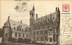 VINTAGE POSTCARD Bruges Hotel Gruuthuuse principal Quay