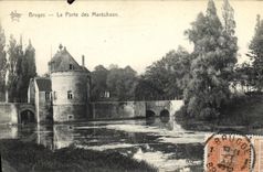 VINTAGE POSTCARD Bruges the Gate of the Marshals