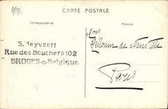 VINTAGE POSTCARD Bruges the Gate of the Marshals