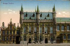 VINTAGE POSTCARD Bruges Stadhuis