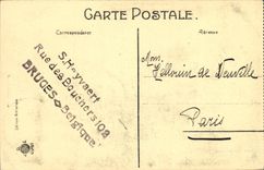 VINTAGE POSTCARD Bruges Bridge Of Beguinage and L Main entrance