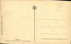 VINTAGE POSTCARD Bruges Panorama Taken D one of the Tower of the Belfry