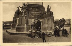 Tumba de los congrios de la columna de Bruselas de la POSTAL de la VENDIMIA del leon de Militaria del soldado desconocido