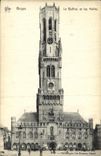 VINTAGE POSTCARD Bruges the Belfry and Markets