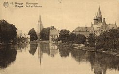 VINTAGE POSTCARD Bruges Minnewater the Lake D Love