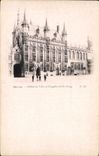 VINTAGE POSTCARD Bruges L Town hall and Vault Of St Blood
