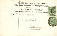 VINTAGE POSTCARD Charleroi French Monument with the Militaria Cemetery