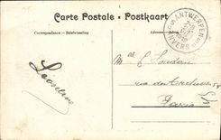 Monumento de Amberes Allewaert de la POSTAL de la VENDIMIA con el parque