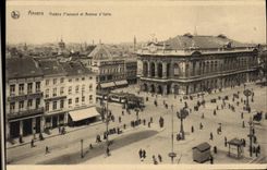 Teatro de Amberes de la POSTAL de la VENDIMIA flamenco y que ocurrio D Italle