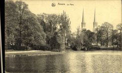 POSTAL Amberes de la VENDIMIA el parque