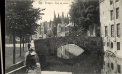 VINTAGE POSTCARD Bruges Bridge of the Horse