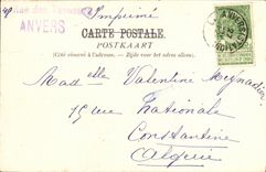 POSTAL Amberes de la VENDIMIA el monumento de Rubens