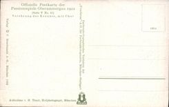 La POSTAL Passionsspiele Oberammergau de la VENDIMIA Verehrung 1922 de Kreuzes puso Chor