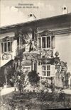 VINTAGE POSTCARD Oberammergau Gemalte alte Hauier