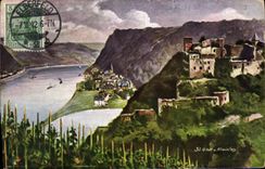 VINTAGE POSTCARD Der Rhein St Goar Und Rheinfels