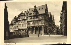 VINTAGE POSTCARD Frankfurt Goldene Wage