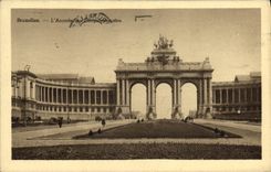 POSTAL Bruselas L arcada de la VENDIMIA del centenario