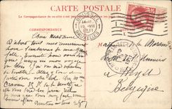 VINTAGE POSTCARD Brussels Park of the Fiftieth anniversary Columns