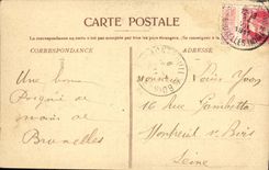 Paladar de Bruselas de la POSTAL de la VENDIMIA de la cuenta de Flandre