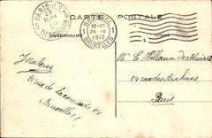 Museos reales de Bruselas de la POSTAL de la VENDIMIA de la pintura y de la escultura