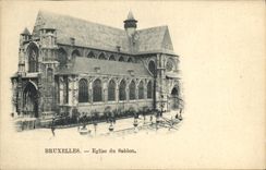 Iglesia de Bruselas de la POSTAL de la VENDIMIA de la arena fina
