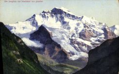 CPA Die Jungfrau von Interlaken aus gesehen