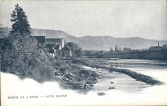 CPA Bords De L Arve Cote Suisse