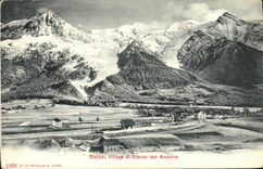 CPA Station Village et Glacier des Bossons
