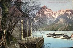 CPA Tellskapelle mit Urirotlistock Bateau