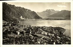 CPA Montreux Vue generale et dents du midi