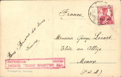 VINTAGE POSTCARD Geneva the Rhone and Mont Blanc