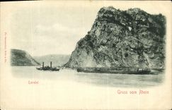 CPA Lorelei Gruss Vom Rhein