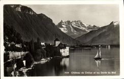 CPA Chateau de Chillon et les Dents du Midi