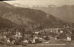 VINTAGE POSTCARD Geneva Fronts and Dent du midi