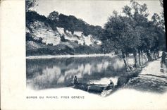 CPA Bords Du Rhone Pres Geneve 