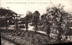 VINTAGE POSTCARD Fargues de Langon Mounies Seen on the rosery