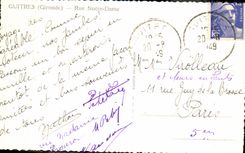 MODERN CARD Guites Street Notre Dame