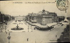 CPA Bordeaux Les Allees de Tourny le Cours du XXX Juillet