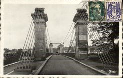 MODERN CARD Sainte Foy the Large Entry of the Suspended bridge