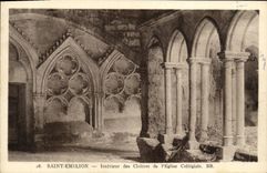 CPA Saint Emillion Interieur des Cloitres de L Eglise collegiale